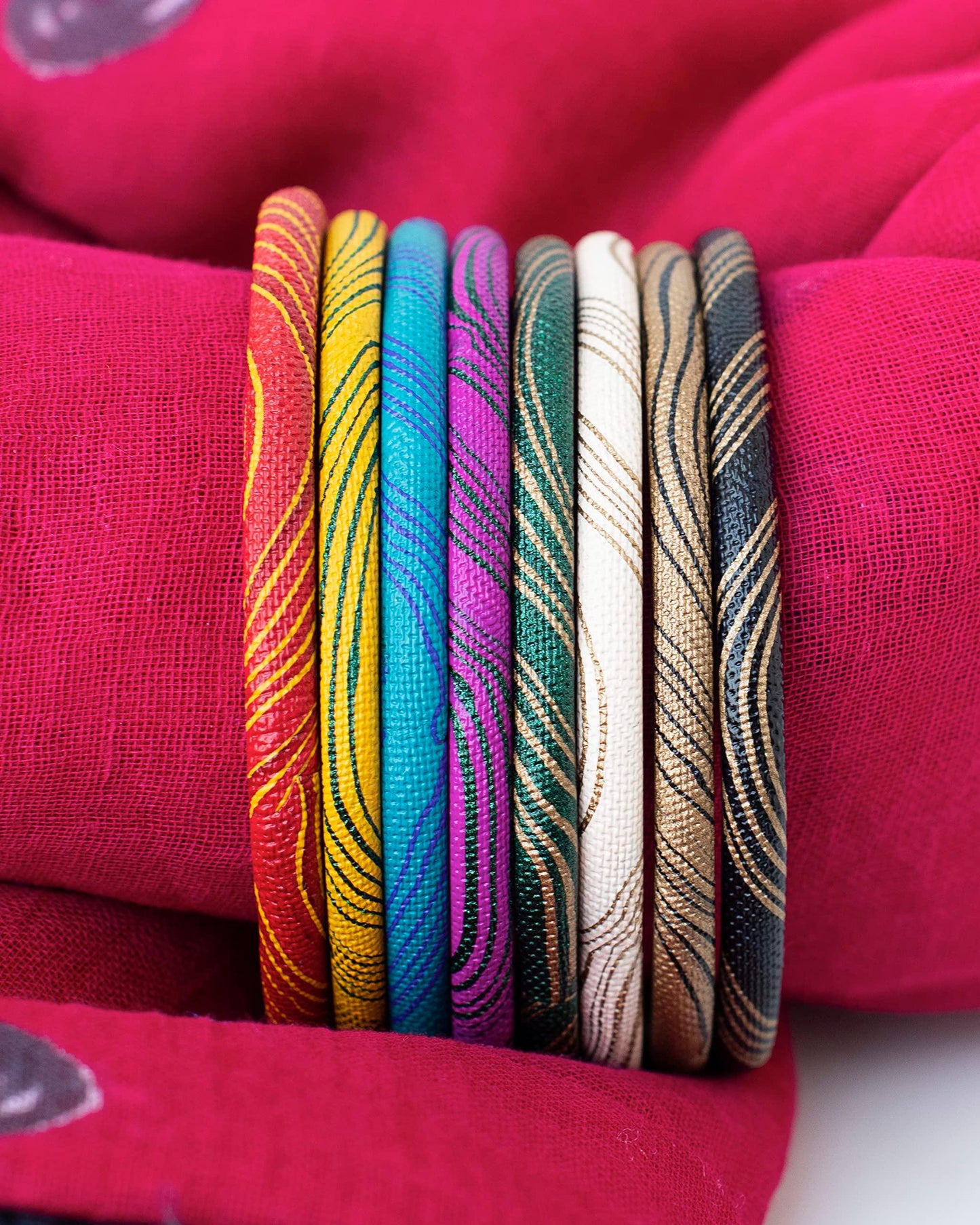 Ram Nami Lac Bangles Set of Multicolored Indian Bracelets - Party, Wedding, Casual Fashion Jewelry Wear