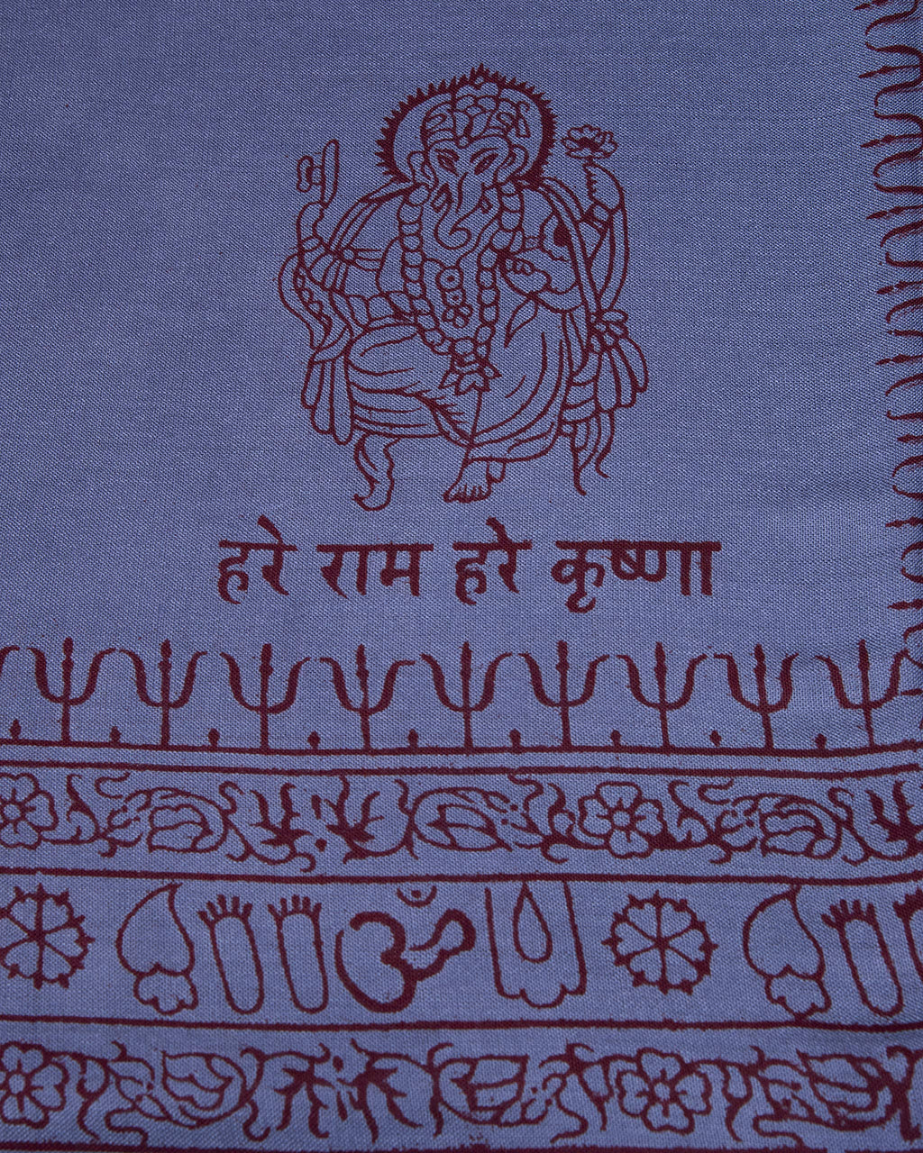 Ram Nami Yoga Scarf Meditation Shawl Large Wrap Hindu Prayer Stole OM Ganesha print
