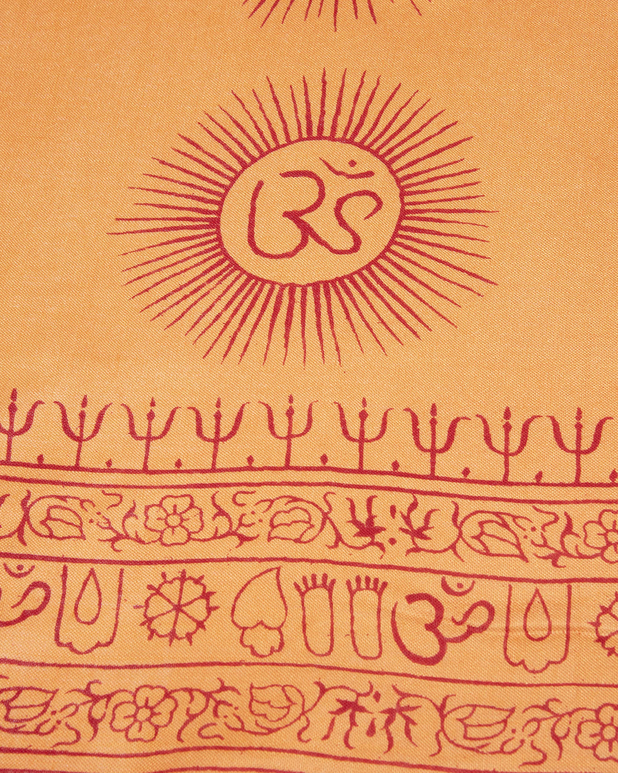 Yoga Scarf Meditation Shawl Large Wrap Hindu Prayer Stole OM print