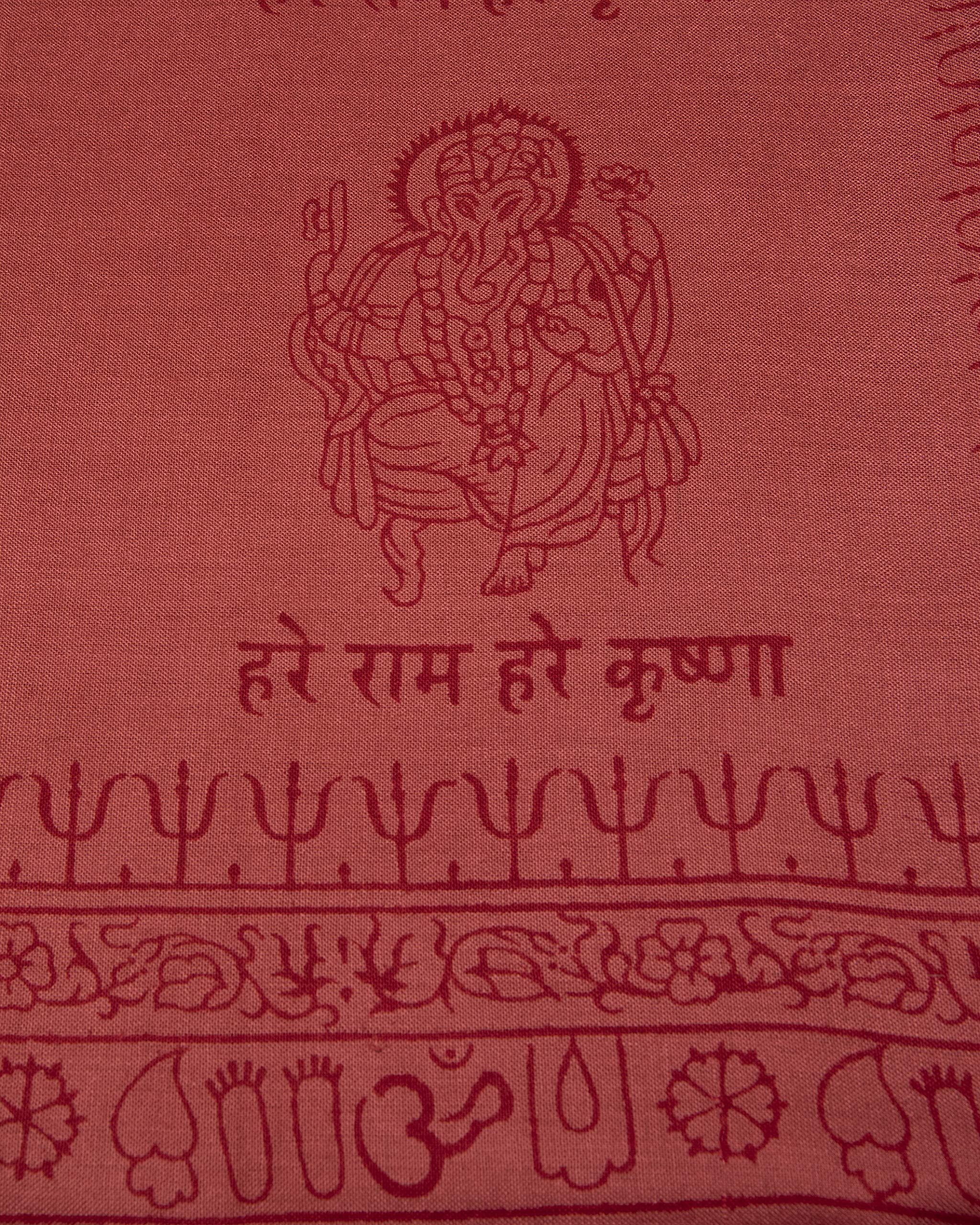 Ram Nami Yoga Scarf Meditation Shawl Large Wrap Hindu Prayer Stole OM Ganesha print