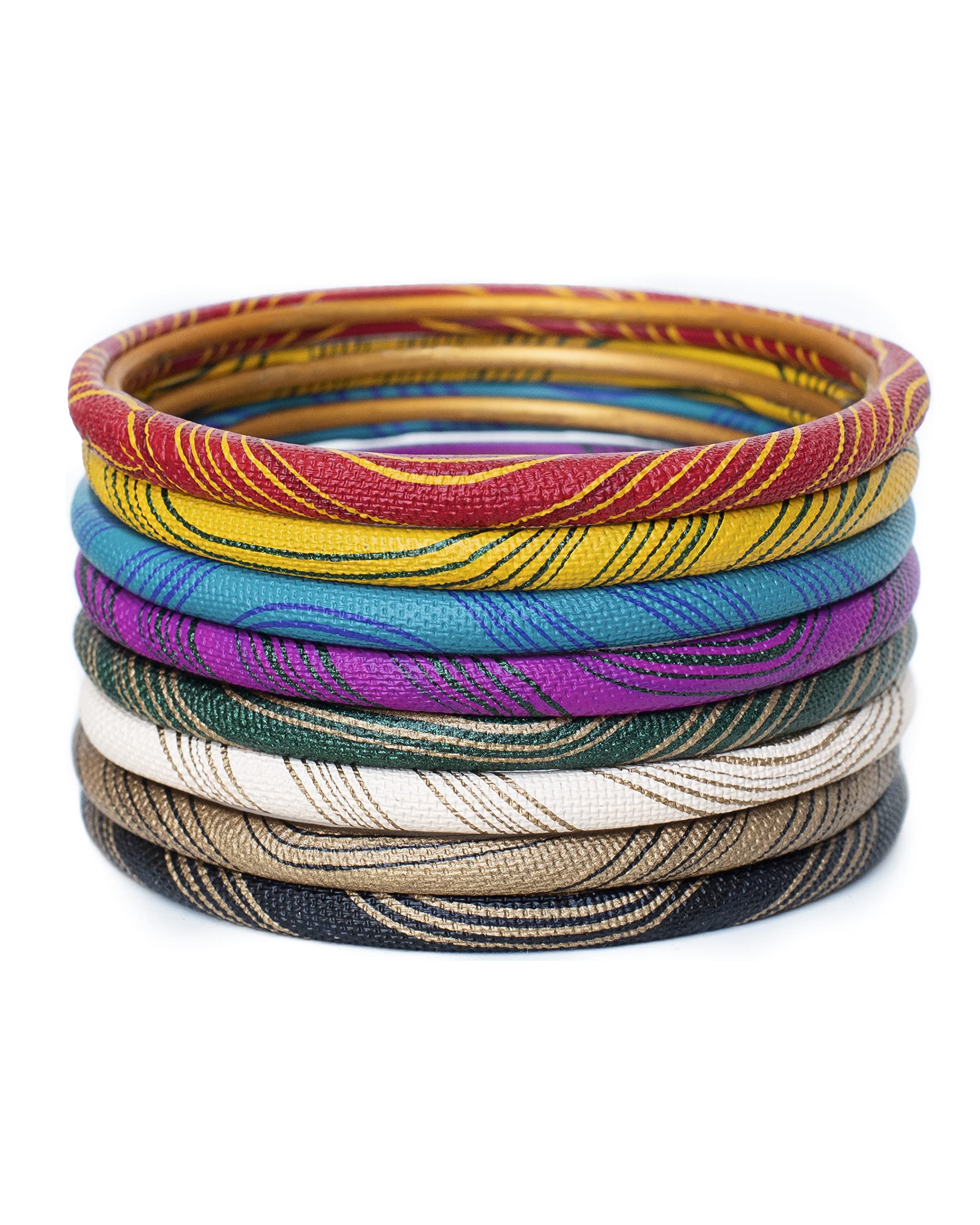 Ram Nami Lac Bangles Set of Multicolored Indian Bracelets - Party, Wedding, Casual Fashion Jewelry Wear